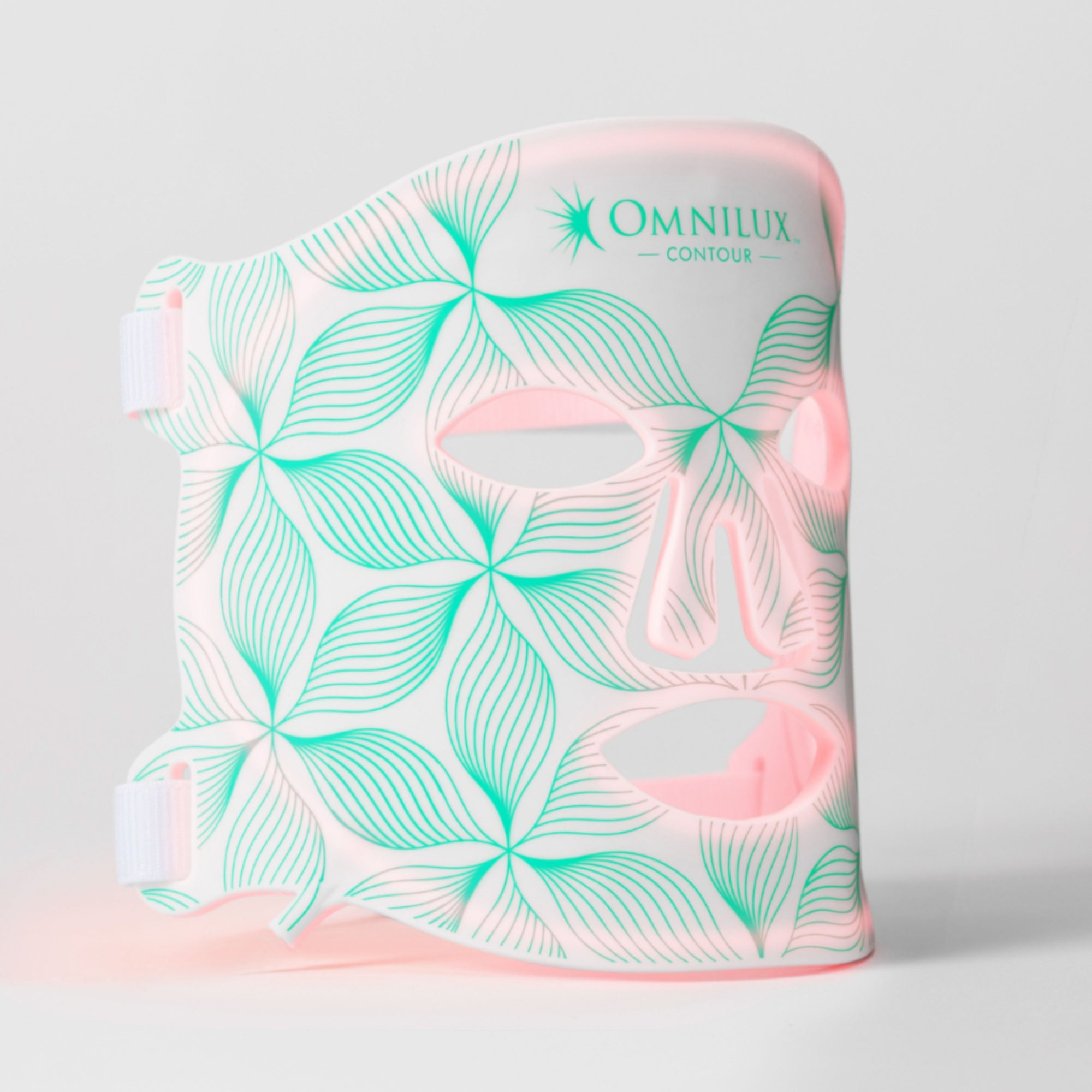 Omnilux Contour product with floral pattern on a gray background